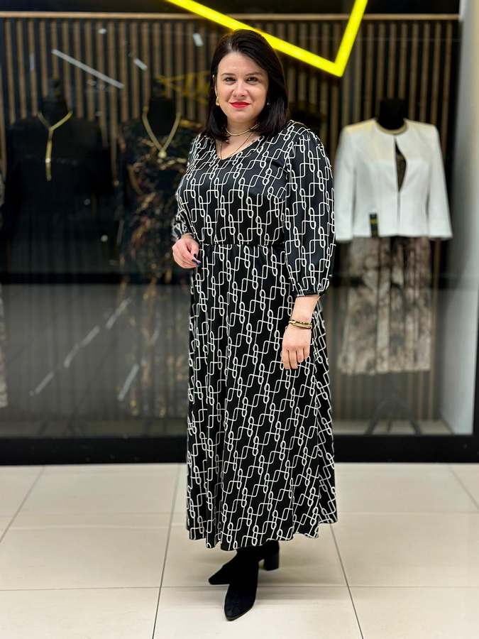 MIDI mesh dress ECRU ROSE size 42-50 NEW