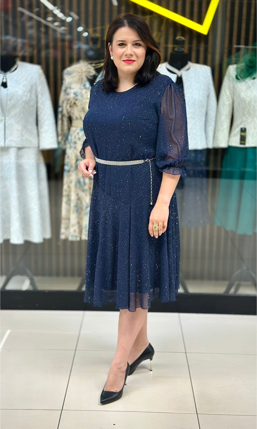Mesh dress - 42-52  NEW