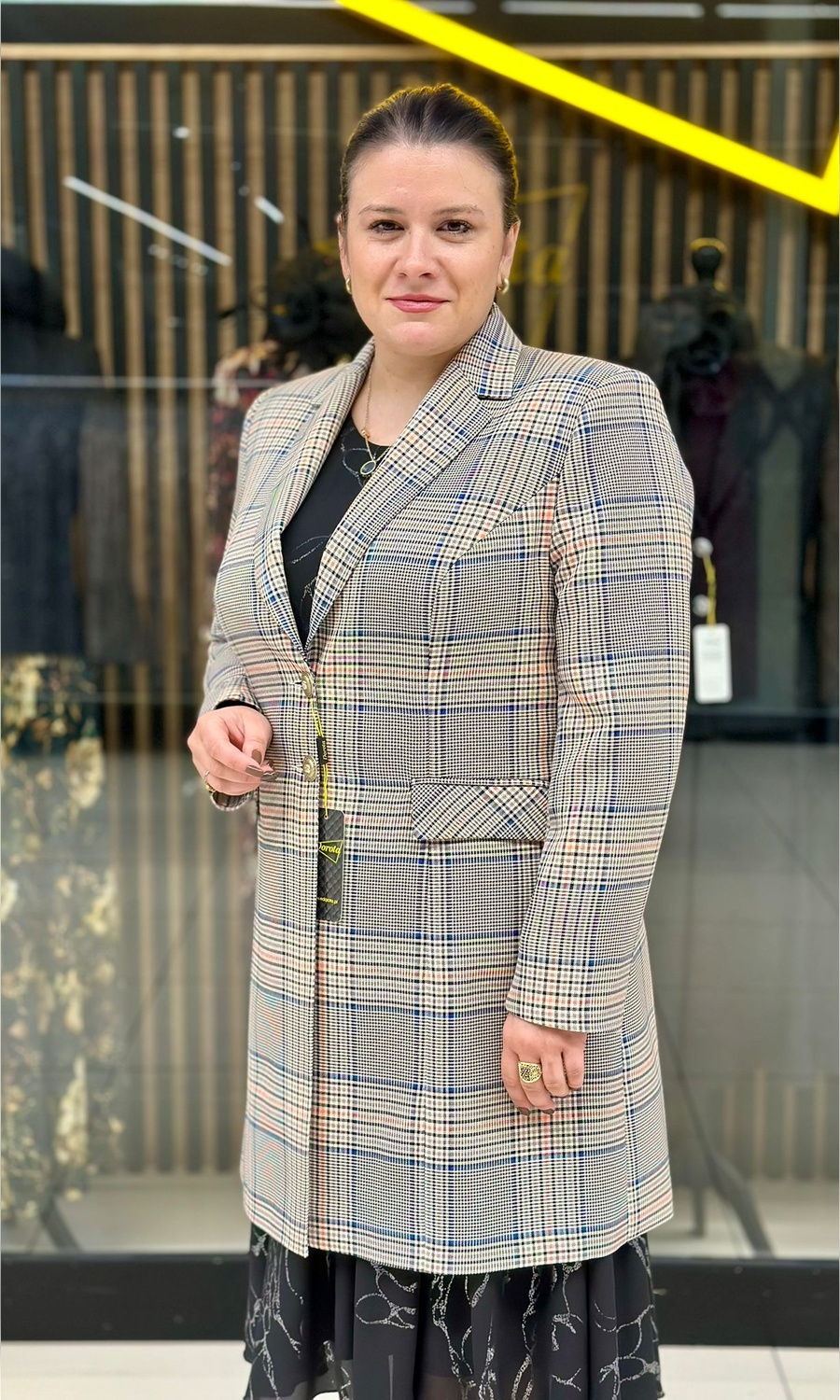 Black long jacket chanel 42-52 